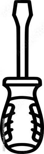 Screwdriver icon illustration. Screwdriver Creative Icon outline Vector