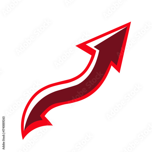 Free Download red arrow on white background - GFXLoad