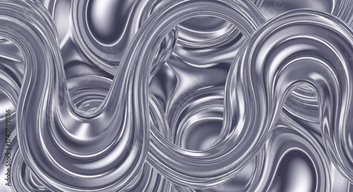 Abstract Silver Swirls A Dynamic and Flowing Decorative Design for Digital or Print Media
