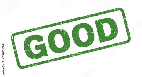 Green stamp of approval good word design text message label badge emblem stamp stamp emblem text mark stamp label approval sign good word mark isolated on white background
