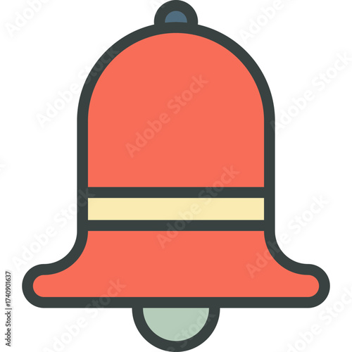 Notification bell icon. Bell icon for new notification, incoming message, reminder and alert. Bell symbol for subscribe on channel and for social media reminder. Vector