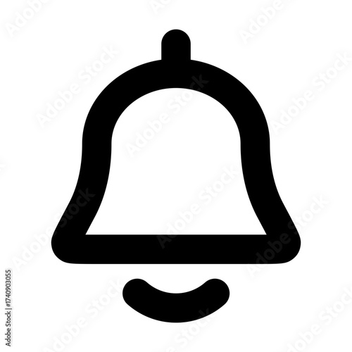 Notification bell icon. Bell icon for new notification, incoming message, reminder and alert. Bell symbol for subscribe on channel and for social media reminder. Vector