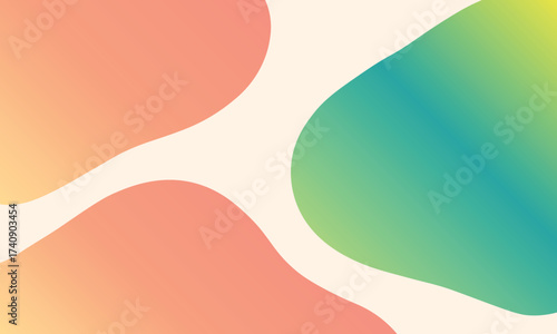 Abstract Gradient Organic Shapes Background | Modern Vibrant Fluid Design