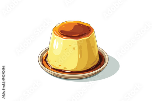 Beautiful Custard healthy homemade isolated
