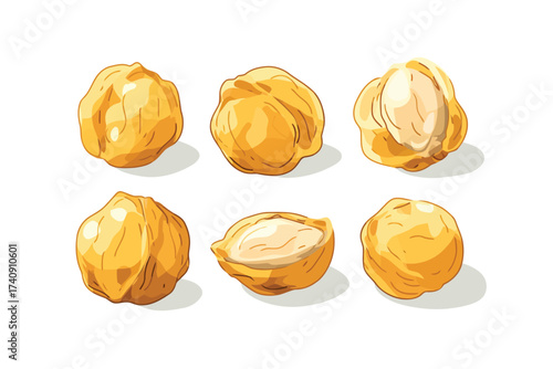 Chickpeas tasty ingredient culinary isolated