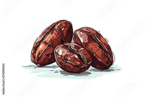 cola nuts icon raw isolated