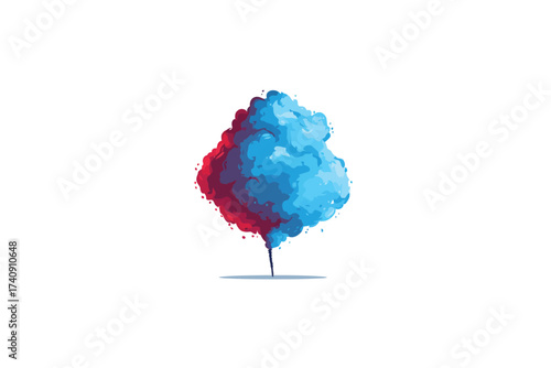 cotton candy child isolated isolated