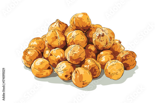 Traditional turkish chickpea white isolated