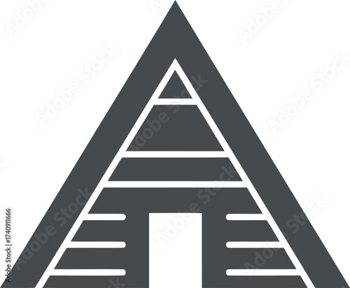 Minimalist A-frame cabin icon