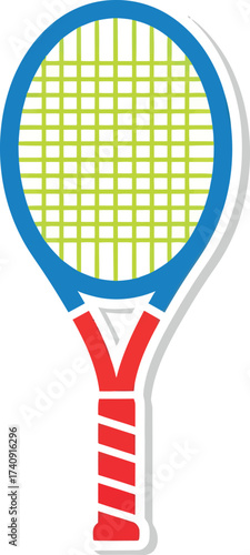 Colorful Tennis Racket Illustration
