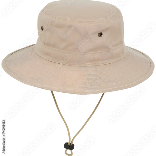 Lightweight Beige Bucket Hat for Men and Women - Versatile Outdoor Wear