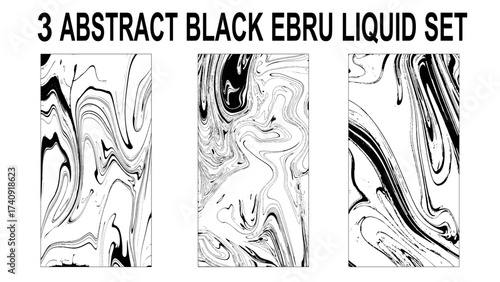 Set of white and black marble texture vector background. Stone or rock bundle, collection. 