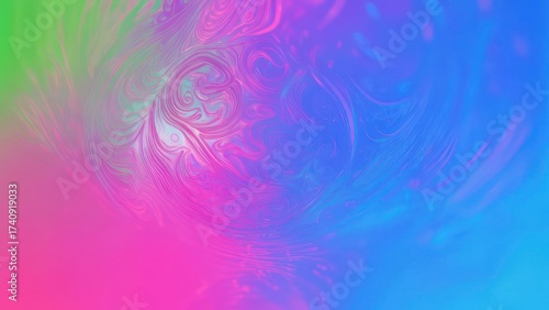 Vibrant Abstract Swirls of Pink Purple Blue and Green Gradient Background.