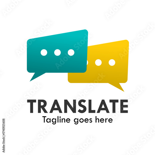 Translate design logo template illustartion