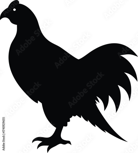 Greater Sage Grouse Flying Silhouette