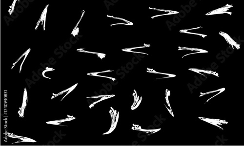 Dark Abstract Background with Scattered white Energy Trails - Digital, Speed, or Sci-Fi Texture