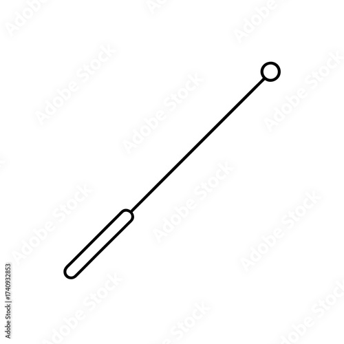 uncluttered vector line icon of a conductor s bato