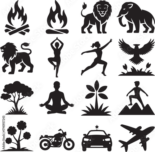 vector silhouettes of people