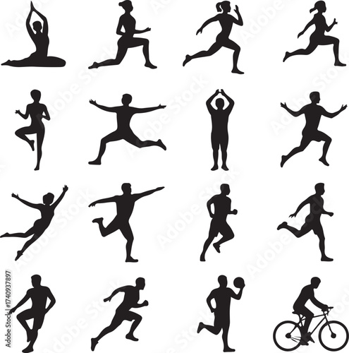 set of sport silhouettes