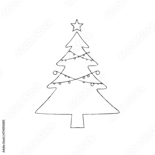 christmas tree vector illustration