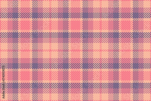 Wallpaper Mural Soft tartan pattern in pinks and purples, perfect for cozy backgrounds, textiles, or digital designs. Creates a warm, inviting texture. Use for apparel or crafts. Torontodigital.ca