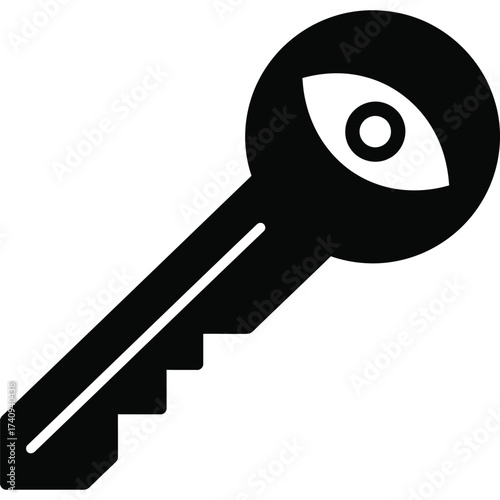 Eye Key Symbol security access vision lock unlock password protection secret privacy private safe secure safety data information cyber