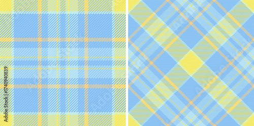 Vector seamless texture of background pattern textile with a fabric tartan check plaid. Set in fashionable colors for casual menswear fashion in daily style.