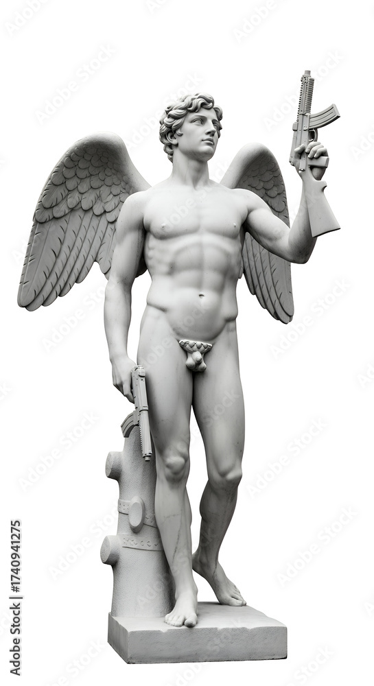 Obraz premium statue of an angel isolated
