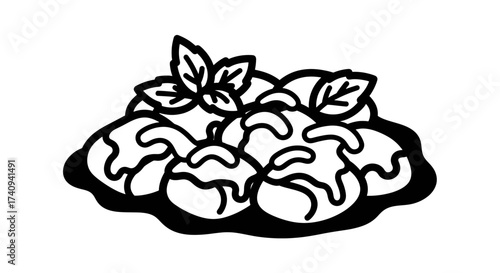 Delicious and Freshly Prepared Food with Herbs and Garnishes.