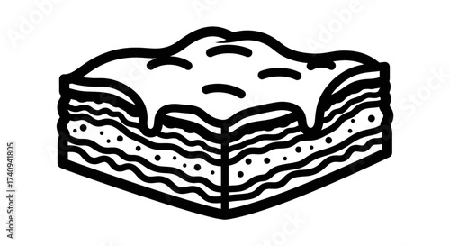 Delicious dessert with multiple layers and a sweet glaze on top.