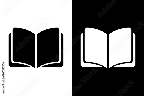 Address Book Silhouette. Black Contacts Icon Design for Communication Apps