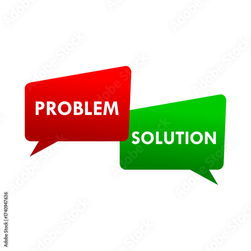 Problem-solution chat design logo template illustration