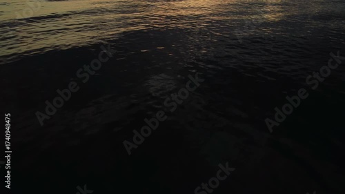 Peaceful panoramic sunset view of the Adriatic coastline 