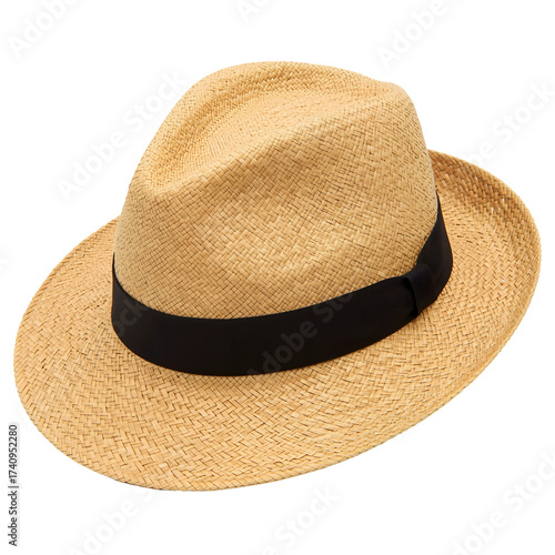 Elegant Straw Fedora Hat - Perfect for Casual and Formal Wear