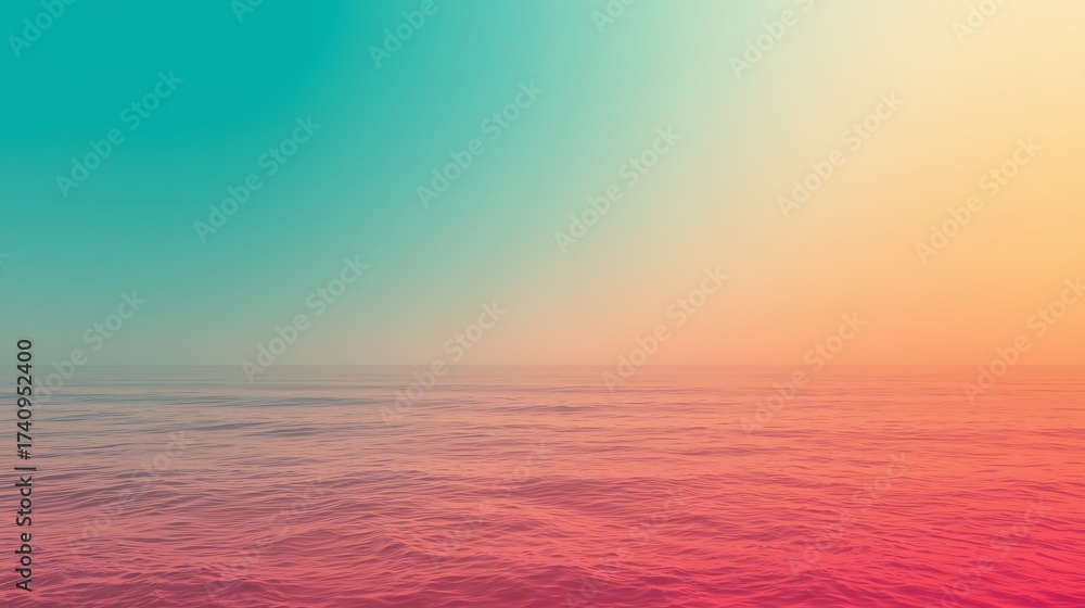 Obraz premium Abstract gradient sunset over calm water serene coastal horizon beautiful sky colors tranquil ambiance
