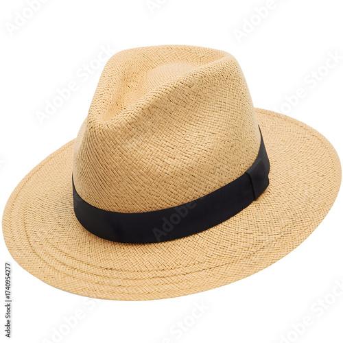 Timeless Straw Fedora Hat with Wide Brim for Sun Protection