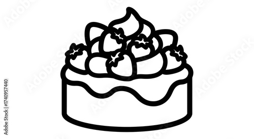 Delicious cake with berries and cream perfect for celebrations and desserts.