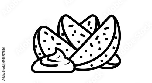 Delicious nachos with creamy dip perfect snack for any occasion tasty food.