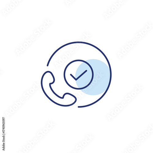 Secure call, spam free and safe dial. Pixel perfect, editable stroke vector icon