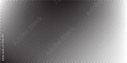 Grunge halftone gradient background. Faded grit noise texture. White and black sandy wallpaper. Retro pixelated backdrop. Anime or manga style comic overlay. Vector graphic design textured template