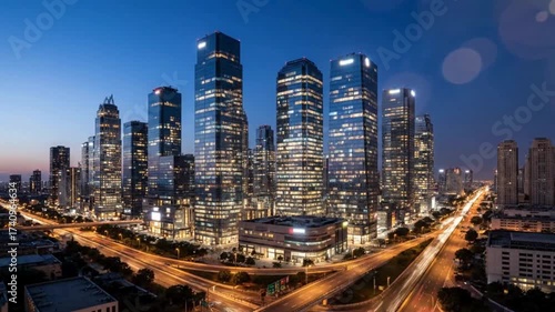 Wallpaper Mural Timelapse of modern city skyline Torontodigital.ca