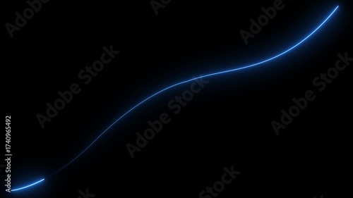Abstract colorful neon lights animated on a black background. Movement of neon diagonal lines or glowing light stripes. seamless neon light line technology motion black background.4k 
