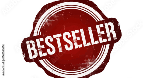 A distressed red and white seal stamp announces "BESTSELLER" on a white background.