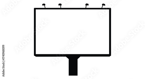 Blank billboard mockup ready for advertisement design and promotional content creation for outdoor marketing campaigns