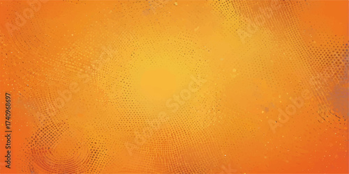 Abstract orange grunge background with macro golden beer bubbles and wet drops of liquid