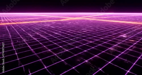 Dynamic retro wave grid animation with glowing lines and vibrant colors for futuristic designs