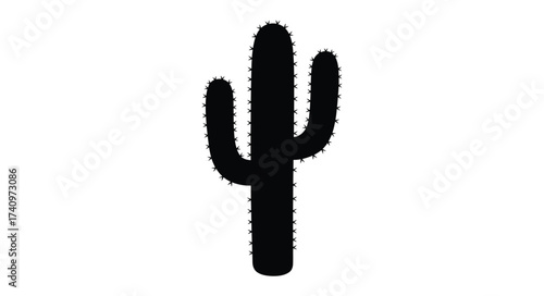 Silhouette of a saguaro cactus a classic symbol of the desert and southwestern landscapes