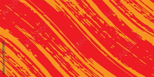 red and orange brush wrap car sticker pattern abstract banner sporty lines red and orange color combination grunge brush pattern racing design, Vector Illustration.