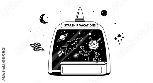 Starship Vacations - An Aliens Space Travel Agency.