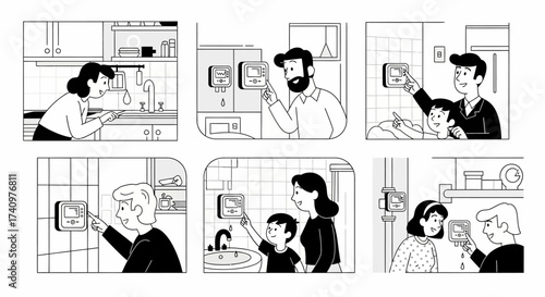 A Collection of People Interacting with Smart Home Devices.